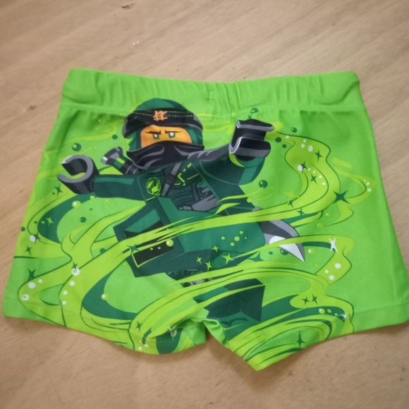 NWT 2-4y H&M Ninjago Lime Green Swim Trunks - Picture 4 of 4